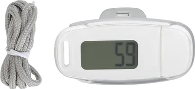 Produktbild von Schrittzähler, großer LCD-Bildschirm, USB wiederaufladbar, präziser, tragbarer, leichter Schrittzähler mit Trageband für Damen, Herren, Kinder, Weiß