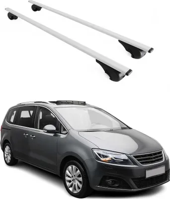 Produktbild von Dachträger Gepäckträger für Seat Alhambra 2010-2020 Grundträger Metall Silber 2x