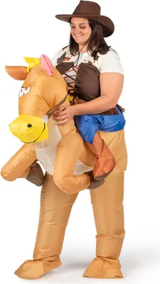 Immagine prodotto di Costume da cowboy gonfiabile a cavalcioni - taglia unica