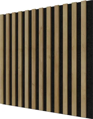Obrázek produktu pro STEGU ACOUSTIC PROline Akustické dřevěné panely 60x60,5 cm Dub/Černá lamelové obložení stěn MDF filc