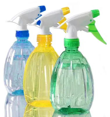 Productafbeelding van Plantenspuit spuitfles - 500 ml - Verstelbare sproeikop - Transparant - 3 stuks