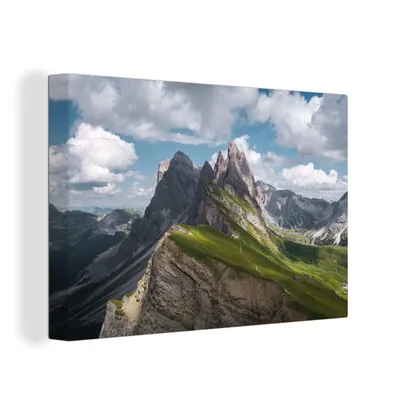 Produktbild von OneMillionCanvasses® - Leinwandbilder - 150x100 cm, Gebirge - Dolomiten - Italien, Wandbilder Kunstdruck Wanddekoration