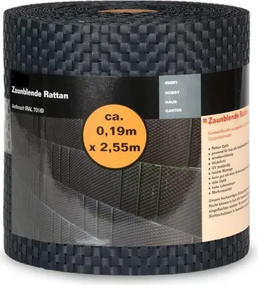 Produktbild von Sichtschutzstreifen 0,19x2,55 m Rattan anthrazit