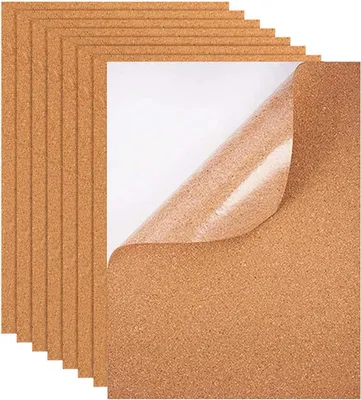 Productafbeelding van Kurkplaten, natuurlijk, 8 stuks, 30x21 cm, 2 mm dik, geschikt voor wanddecoratie