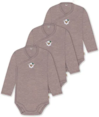 Produktbild von normani 3er Pack Merino Baby-Body