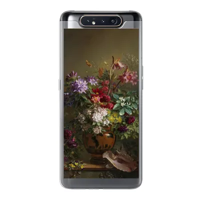 Produktbild von MuchoWow® Handyhülle Schutzhülle Hülle für Samsung Galaxy A80 Stilleben mit Blumen in einer griechischen Vase - Alte Meister - Kunst Silikon Softcase Handy Hülle - Schutzdeckel