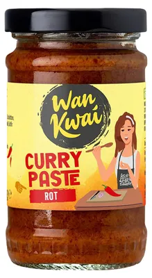 Image de Wan Kwai Pâte de curry thaïlandais rouge aux piments et à la citronnelle 110g