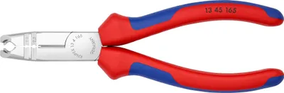 Produktbild von KNIPEX 13 45 165 Abmantelungszange mit Mehrkomponenten-Hüllen verchromt 165 mm
