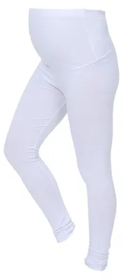 Immagine prodotto di Leggings premaman sopra il pancione – abbigliamento premaman, coprenti, bianco, taglia XL