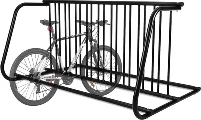 Produktbild von Fahrradständer - Boden-Parkständer - Kapazität 10 Fahrräder - Beidseitig - Stahlgitter - 155 cm - Für Garage und Hof