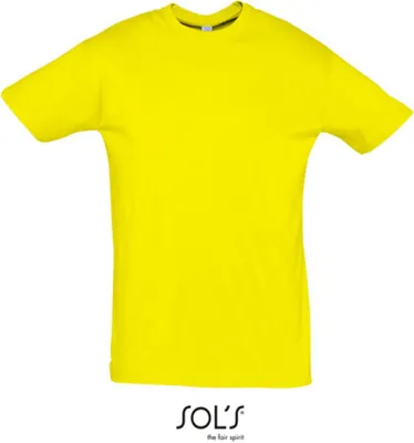 Image de SOLs 11380 | Regent 150 T-shirt homme - Couleur : Lemon - Taille : XS