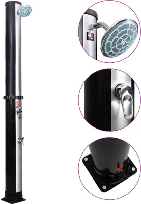 Produktbild von Solardusche mit Duschkopf und Wasserhahn 40 L