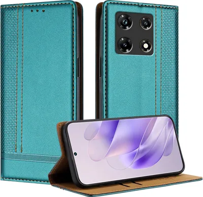 Obrázek produktu pro Pouzdro na mobilní telefon pro Infinix Note 30 Pro kožené flipové ochranné pouzdro s funkcí stojánku zelené