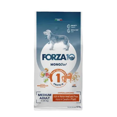 Zdjęcie produktu dla Forza10 Medium MONODiet bogata w koninę z grochem 12kg dla psa