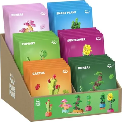 Image de Paquets de plantes Plus-Plus - Présentoir (36 pièces) Plantes à fleurs Plus-Plus (7494)