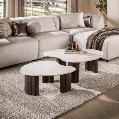 Produktbild von Hoyz Collection – Couchtisch Ceramo Aperto – Braun – 80 x 102 x 35 cm