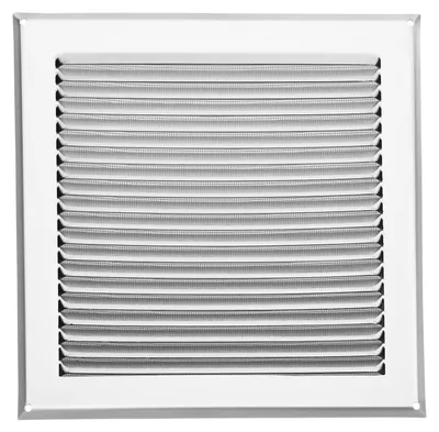Produktbild von SOTECH Lüftungsgitter 250 x 250 mm Aluminium – Edelstahloptik, aufschraubbar, mit Insektenschutz
