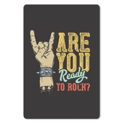 Produktbild von MuchoWow® Mauspad Mousepad Rock - Vintage - Armband 40x60 cm - Mousepads - Maus Mat - Pad - Mausunterlage - Schreibtisch Accesoire