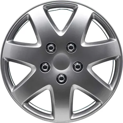 Imagen del producto de AutoStyle, juego de 4 embellecedores para ruedas, modelo Michigan, 14 pulgadas, color gris metalizado