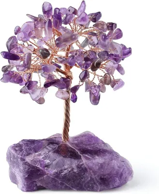 Produktbild von Amethyst Kristallbaum mit Naturstein Basis - Deko Tree of Life