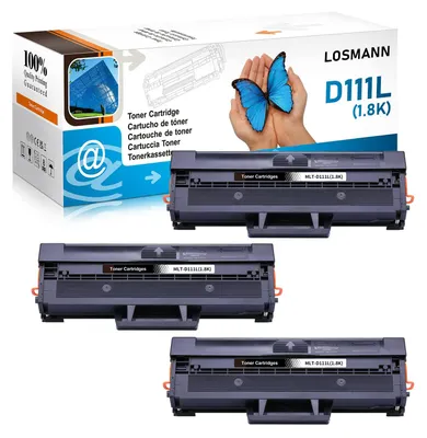 Immagine prodotto di Toner compatibile LOSMANN D111L per Samsung MLT-D111L MLT-D111S, adatto per i modelli Xpress M2020W, M2021, M2021W, M2022, M2022W, M2026, M2026W, M2070, M2070F, M2070FW, M2070, M2070W, M2071FH, M2071FW, M2071HW, M2071 (3 cartucce nere)