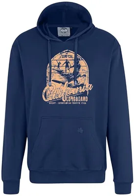 Produktbild von Bigsize Kapuzen-Sweatshirt AHORN SPORTSWEAR California Longboard Alpine Blue 8XL