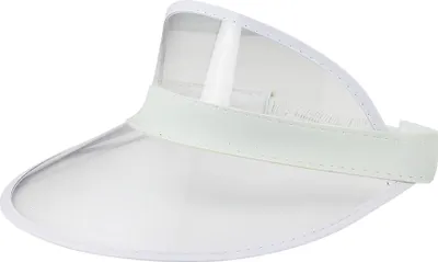 Produktbild von Visor Cap - Retro Schildkappe - 80s Poker Schildmütze klar-weiß