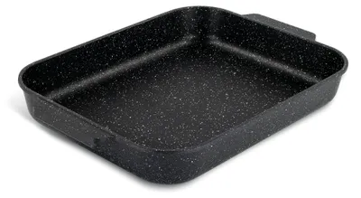 Antihaft-Bratpfanne 32 cm, rechteckig, für Backöfen, schwarz