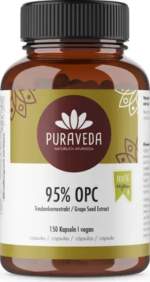 Produktbild von Puraveda OPC Traubenkernextrakt (150 Kapseln)