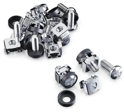 Produktbild von deleyCON M6 Käfigmuttern & Schrauben Set, 10 Stück - Silber