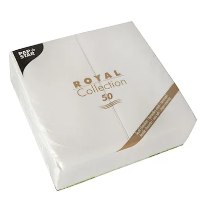 Immagine prodotto di Tovaglioli Papstar Collezione ROYAL bianco 40x40cm 50 pezzi