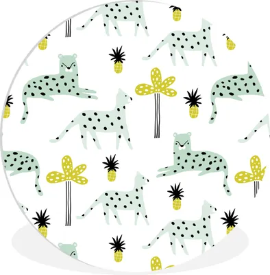Produktbild von MuchoWow® - Wand-Kreis - Wohnzimmer - Bild - Runde - Wanddeko - Dibond - Kunstdrucke