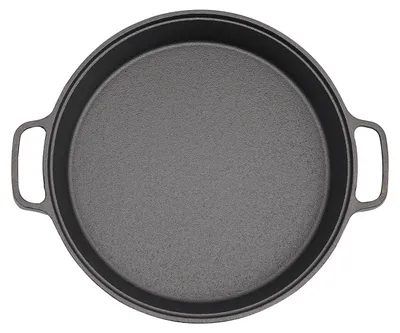 Zdjęcie produktu dla Patelnia żeliwna - patelnia grillowa o średnicy 25 cm - z podwójnym uchwytem - z powłoką nieprzywierającą - idealna do mięsa, ryb i warzyw