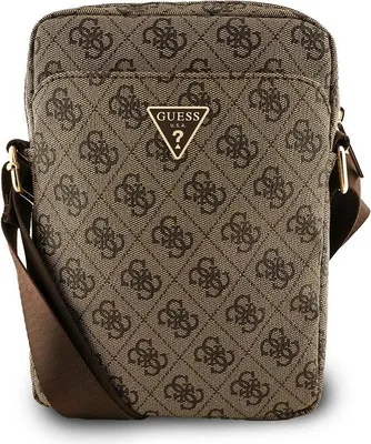 Produktbild von Guess Umhängetasche 4G Muster Dreieck Logo Tasche 8 Zoll Braun One Size
