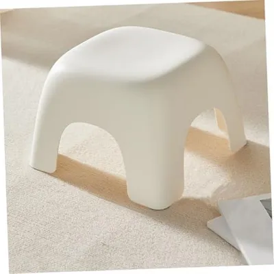 Produktbild von Rutschfester Kunststoff-Tritthocker für das Badezimmer, kompakter und leichter Fußhocker mit Anti-Rutsch-Oberfläche für Erwachsene und Kinder