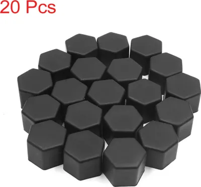 Image de 20pc 21mm pneu roue Auto caoutchouc vis écrou moyeu roue bouchon noir protecteur