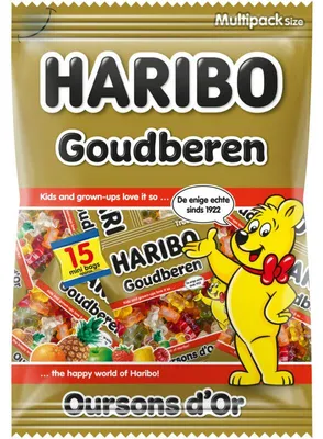 Obrázok produktu pre Haribo Mini Goudbeertjes 375 g – Ovocné mini gumové medvedíky, ideálne na maškrtenie