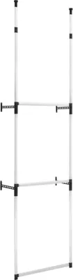 Produktbild von vidaXL Teleskop-Garderobe mit Stangen Aluminium