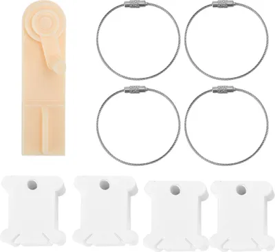 Produktbild von Garnspulen Set 100 Stück mit Wickler, Aufbewahrungsringe für Stickgarn Organisation, weiß, für Kreuzstich & Nähzubehör