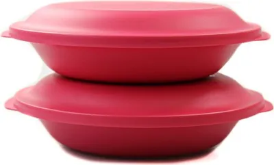 Image de TUPPERWARE Aloha Assiette rose (2) Servir AVEC LAVAGE