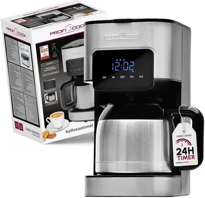 Kaffeeautomat mit Timer, 1,2 l Thermoskanne, Sensor-Touch
