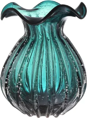 Produktbild von Casa Padrino Glas Vase / Blumenvase Grün Ø 26 x H. 33 cm - Luxus Wohnzimmer Deko