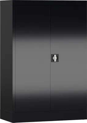 Produktbild von ClassiX Stahlschrank X-530329 tiefschwarz 92,0 x 42,0 x 120,0 cm, aufgebaut