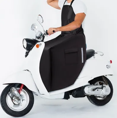 Produktbild von Beinschutz für Motorroller, Rollerdecke Winter, mit Fleece, Regenschutz, Nässeschutz für Roller, Abdeckplane universelle Größe, Schwarz [088]