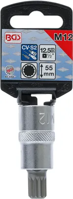 Produktbild von BGS 4354 Bit-Einsatz 12,5 (1/2), Innenvielzahn, 53 mm lang, M12