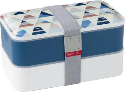 Produktbild von Lunchbox mit 2 Fächern Blau - Lunchbox - Easy Life
