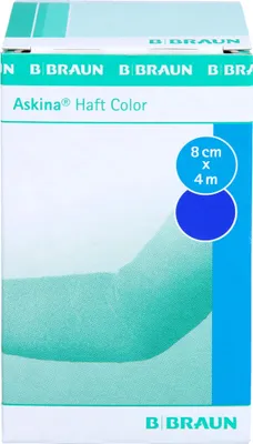 Produktbild von Askina Haft Color blau 8cmx4m, 1 St BIN