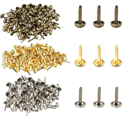 Musterbeutelklammern 300 Stück, 8 x 13 mm, Metall, Gold, Silber, Bronze