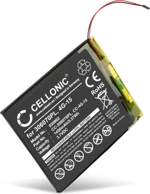 Image de CELLONIC 1x Batterie pour Tablette Compatible avec Samsung Galaxy Tab A8 SM-X200, Galaxy Tab A8 SM-X205, Compatible avec PocketBook Touch Lux 3, 306070PL - (1450mAh , 3.7V)