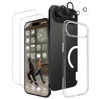 Produktbild von Kameraschutz Displayschutz MagSafe Handyhülle für Apple iPhone 17 Air Transparent 5in1 Schutzset